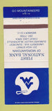 Matchbook Cover - Bank Morgantown WV 1987 schedule Mountaineers 30 Strike