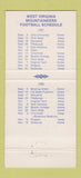 Matchbook Cover - Bank Morgantown WV 1987 schedule Mountaineers 30 Strike