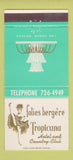 Matchbook Cover - Tropicana Casino Hotel girlie Las Vegas NV 30 Strike