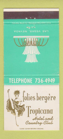 Matchbook Cover - Tropicana Casino Hotel girlie Las Vegas NV 30 Strike