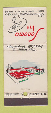 Matchbook Cover - Sonoma Inn Winnemucca NV WEAR 30 Stick