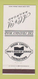 Matchbook Cover - Akron Canton Youngstown Railroad AC&Y 30 Strike