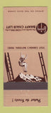 Matchbook Cover - Banff Chair Lift Skiing AB 21 Strike Feature