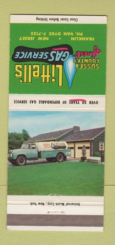 Matchbook Cover - Littell's Gas propane Franklin NJ 30 Strike