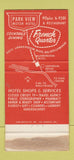 Matchbook Cover - Park View Motor Hotel North Hollywood CA girlie WORN 30 Strike