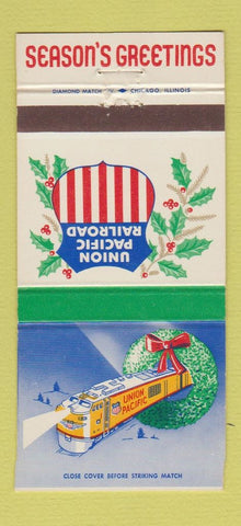 Matchbook Cover - Union Pacific Railroad Christmas 30 Strike