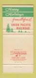 Matchbook Cover - Union Pacific Railroad Christmas 30 Strike