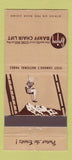 Matchbook Cover - Banff Chair Lift Skiing AB 21 Strike Feature