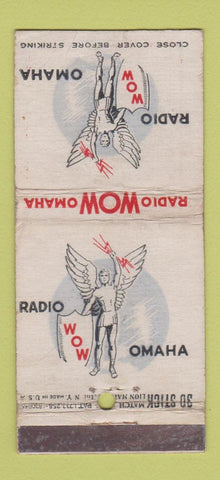 Matchbook Cover - WOW Radio Omaha NE WORN 30 Stick