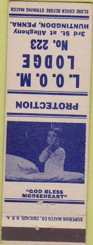 Matchbook Cover - Matchbook Cover Moose Lodge Huntingdon PA