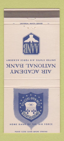 Matchbook Cover - Air Academy National Bank Colorado Springs Air Force 30 Strike