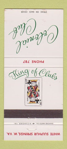 Matchbook Cover - Colonial Club White Sulphur Springs WV 30 Strike