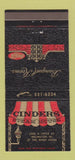 Matchbook Cover - Cinders Steak House Arlington VA 30 Strike