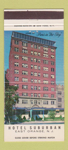 Matchbook Cover - Hotel Suburban East Orange NJ 30 Strike