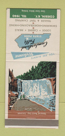 Matchbook Cover - Cumberland Falls State Park Corbin KY 30 Strike