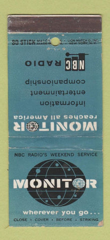 Matchbook Cover - Monitor NBC Radio  Show WEAR 30 Stick