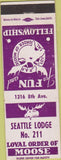 Matchbook Cover - Matchbook Cover Moose Lodge Seattle WA