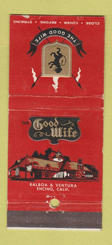 Matchbook Cover - Good Wife Restaurant Encino CA 30 Stick