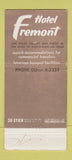 Matchbook Cover - Hotel Fremont Las Vegas NV casino WEAR 30 Stick