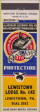 Matchbook Cover - Matchbook Cover Moose Lodge Lewistown PA