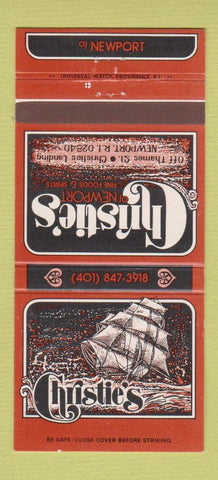 Matchbook Cover - Christie's Restaurant Newport RI 30 Strike