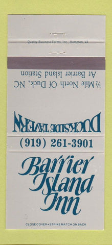 Matchbook Cover - Barrier Island Inn Duck NC 30 Strike