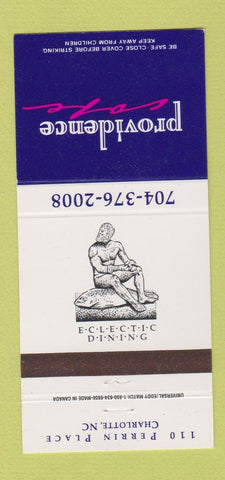 Matchbook Cover - Providence Cafe Charlotte NC 30 Strike