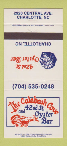 Matchbook Cover - Calabash Cove Oyster Bar Charlotte NC 30 Strike