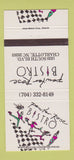 Matchbook Cover - Pewter Rose Bistro Charlotte NC 30 Strike