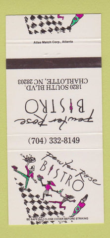 Matchbook Cover - Pewter Rose Bistro Charlotte NC 30 Strike