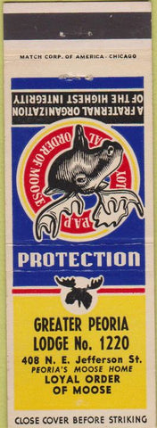 Matchbook Cover - Matchbook Cover Moose Lodge Peoria IL