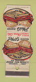 Matchbook Cover - Phil's Deli Dallas TX Contour 30 Strike