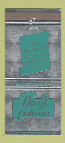 Matchbook Cover - Dan J Cashman Rivets Fort Wayne IN 30 Strike