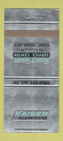 Matchbook Cover - Kaiser Aluminum Mobile Homes Elkhart IN 30 Strike