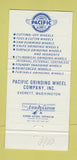 Matchbook Cover - Pacific Grinding Wheel Everett WA 30 Strike