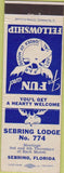 Matchbook Cover - Matchbook Cover Moose Lodge Sebring FL