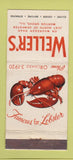 Matchbook Cover - Weller's Morton Grove IL restaurant 30 Stick
