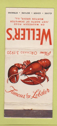 Matchbook Cover - Weller's Morton Grove IL restaurant 30 Stick