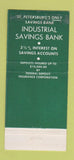 Matchbook Cover - Industrial Savings Bank St Petersburg FL 30 Stick