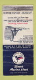 Matchbook Cover - World Wide Services States Marine Lines POOR 30 Stick