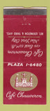 Matchbook Cover - Cafe Chauveron New York City WORN 30 Stick