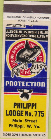 Matchbook Cover - Matchbook Cover Moose Lodge Philippi WV