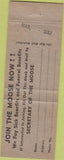 Matchbook Cover - Matchbook Cover Moose Lodge Philippi WV