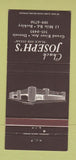 Matchbook Cover - Chuck Joseph's Steaks Detroit Berkley MI 30 Strike