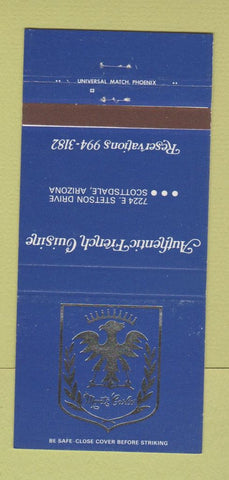 Matchbook Cover - Monte Carlo French Restaurant Scottsdale AZ 30 Strike