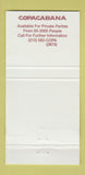 Matchbook Cover - Copacabana New York City girlie 30 Strike