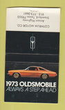 Matchbook Cover - 1973 Oldsmobile Rothrum Stamford TX BOBTAIL 30 Strike