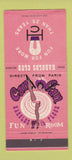 Matchbook Cover - Harolds Club Casino Reno NV Girlie #2 pink 30 Strike