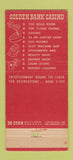 Matchbook Cover - The Gold Room Golden Bank Casino girlie Reno NV 30 Stick