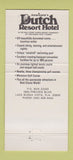Matchbook Cover - Walt Disney World Dutch Resort Hotel 30 Strike